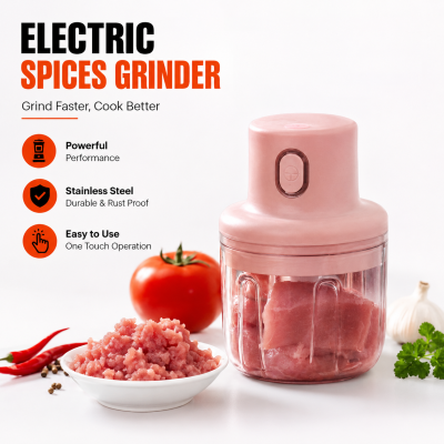 Intelligent Electric Rechargeable Vegetable Cutter & Mini Chopper – 250ml Wireless One-Touch Food Processor for Garlic, Ginger, Onion & Meat